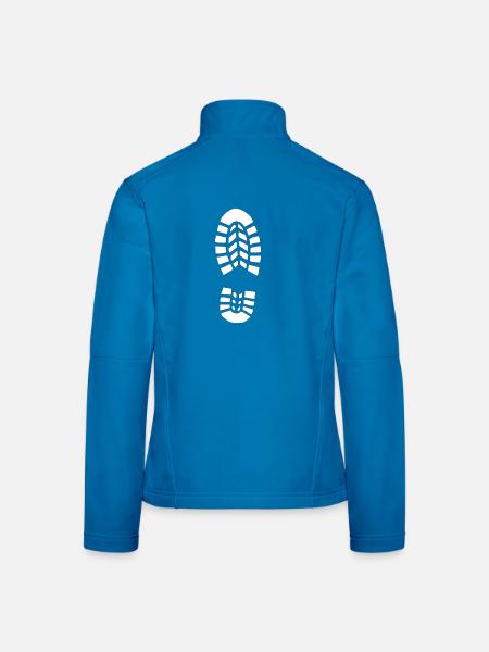 Fersenpfad Fußabdruck Muster - Frauen Softshelljacke - Lichtblau - Hinten