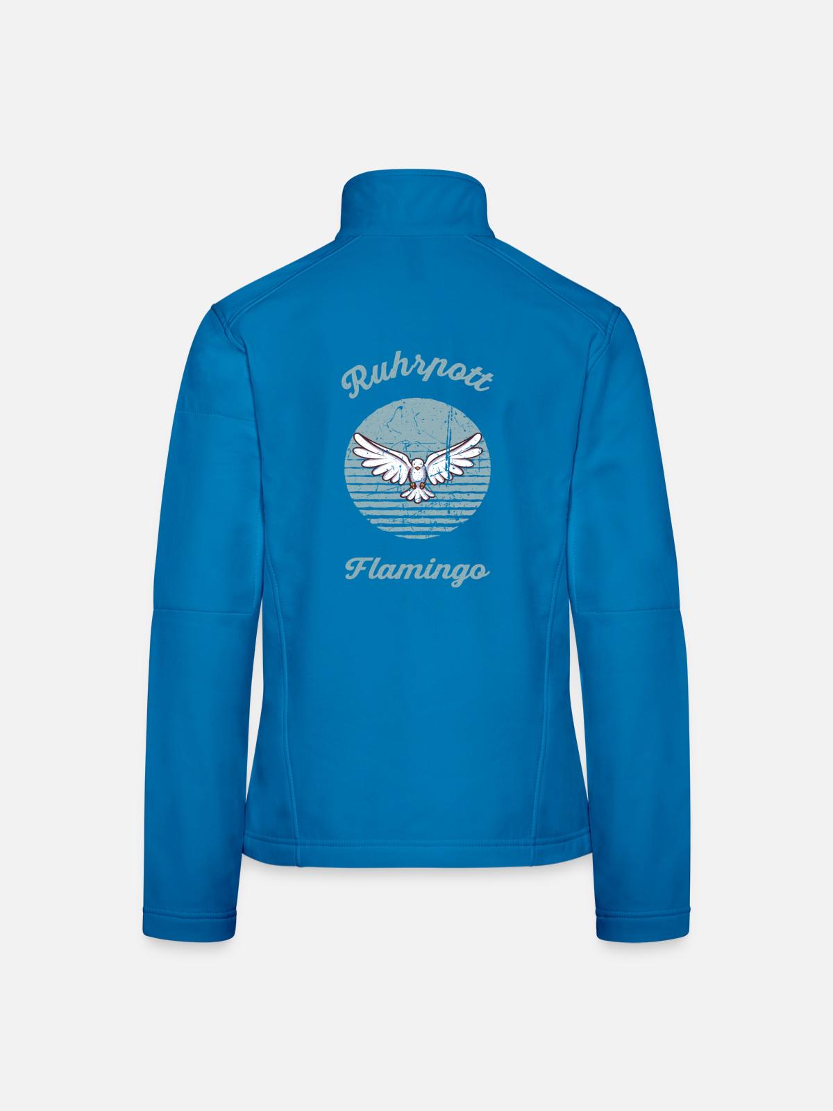 Ruhrpott Flamingo - Frauen Softshelljacke - Lichtblau - Hinten