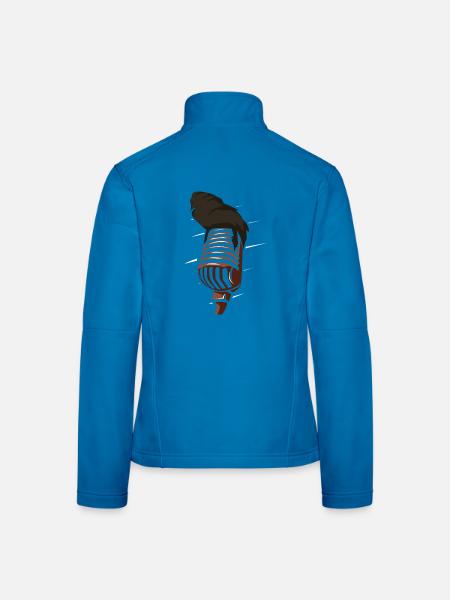 Stampfender Rockabilly Tanzboden - Frauen Softshelljacke - Lichtblau - Hinten