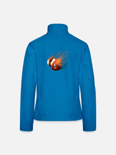 Flamingo - Frauen Softshelljacke - Lichtblau