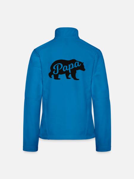 Father Bear – Gift for Fathers - Women's Softshell Jacket - light blue - Back