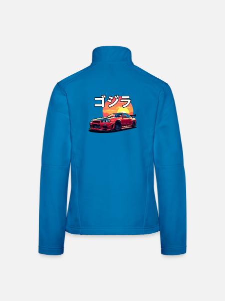 R34 Sonnenuntergang - Frauen Softshelljacke - Lichtblau - Hinten