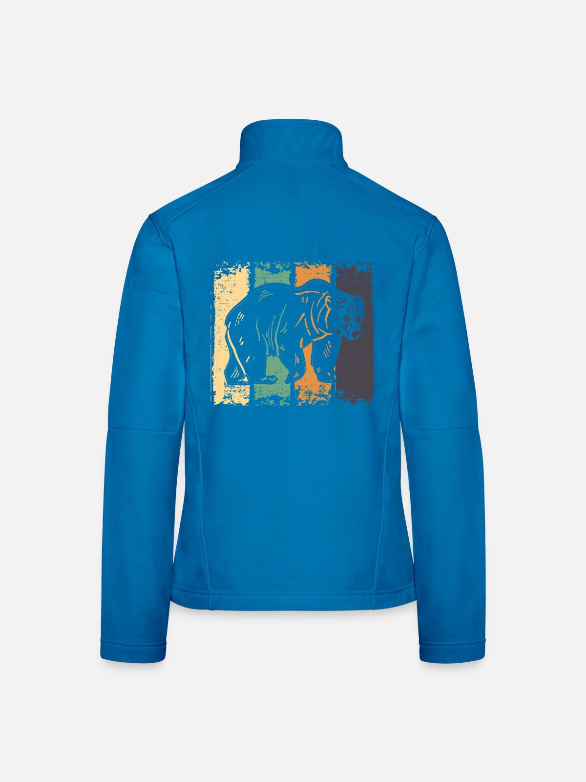 Bär - Frauen Softshelljacke - Lichtblau - Hinten