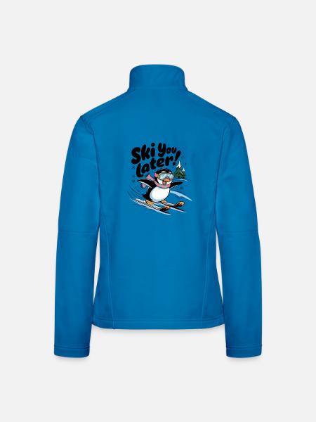 Skifahren Sie später - Frauen Softshelljacke - Lichtblau