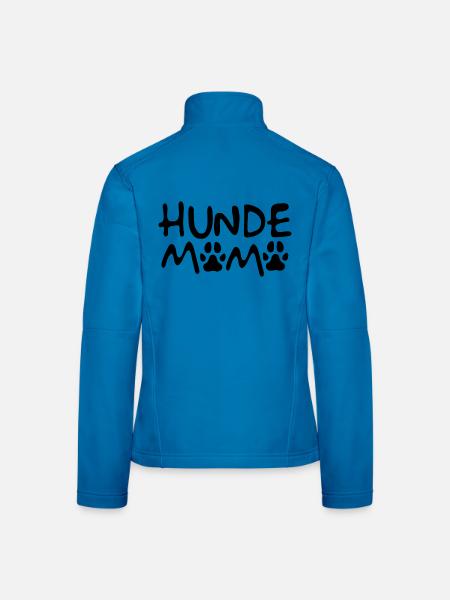 Hunde Mama - Hundepfote - Hund - Frauen Softshelljacke - Lichtblau - Hinten
