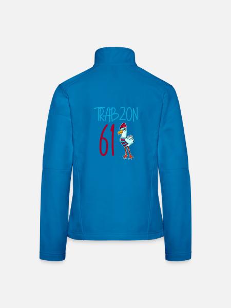Trabzon 61 Türkei Stadt - Frauen Softshelljacke - Lichtblau - Hinten