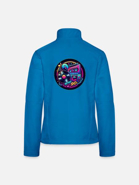Retro 90s Logo - Frauen Softshelljacke - Lichtblau - Hinten