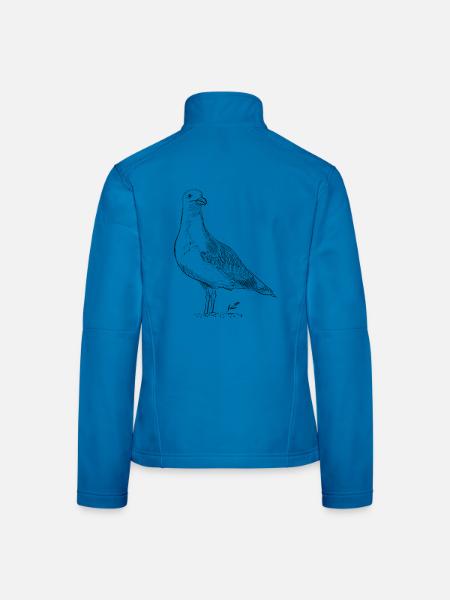 Vintage Dove – Hand Drawn Bird Sketch - Women's Softshell Jacket - light blue