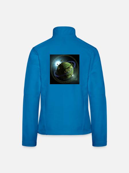 Erde im Weltall Green - Frauen Softshelljacke - Lichtblau