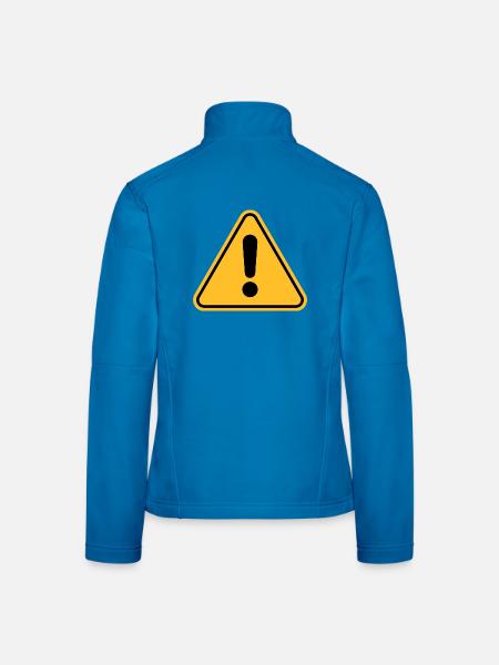 Warnzeichen / Ausrufezeichen - Frauen Softshelljacke - Lichtblau - Hinten