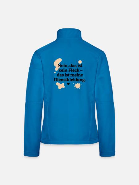 Das ist kein Fleck (schwarz & beige) - Frauen Softshelljacke - Lichtblau - Hinten