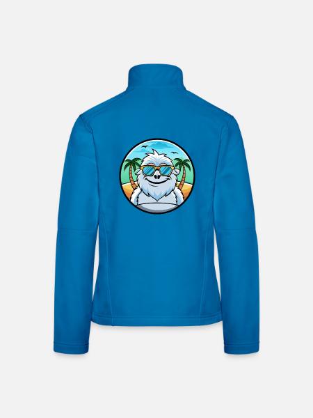 Yeti Lustige Cartoon Sommer Strand Sonnenbrille Aufkleber - Frauen Softshelljacke - Lichtblau - Hinten