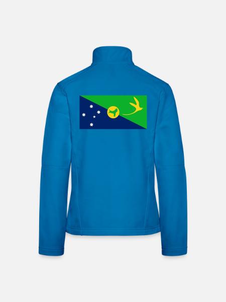 Weihnachtsinseln - Frauen Softshelljacke - Lichtblau - Hinten