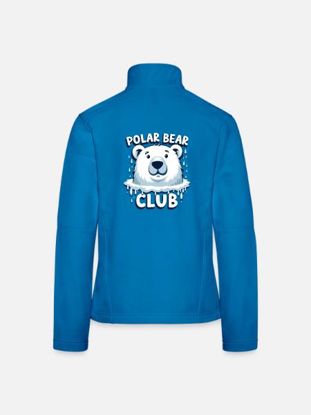 Eisbär Club Grafik - Frauen Softshelljacke - Lichtblau