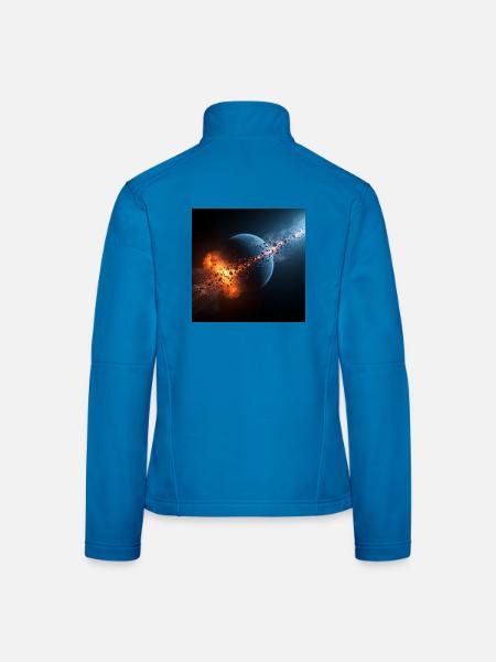 Cosmic Firestarter - Frauen Softshelljacke - Lichtblau - Hinten