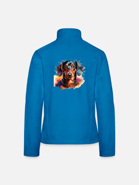 Dackel - Frauen Softshelljacke - Lichtblau