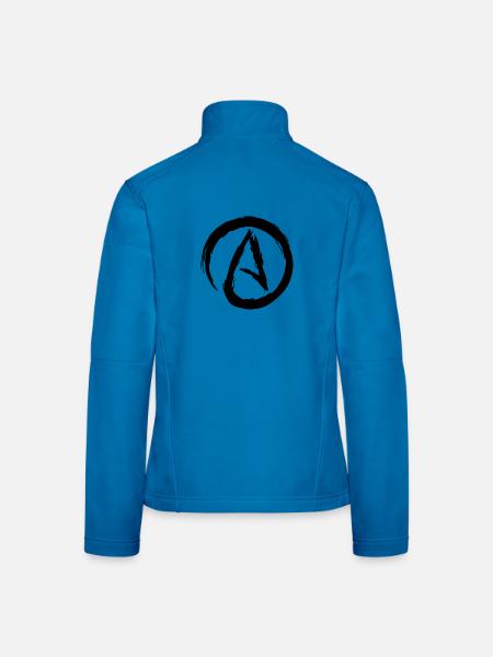 Atheismus Symbol Atheist Bürste Geschenk - Frauen Softshelljacke - Lichtblau - Hinten
