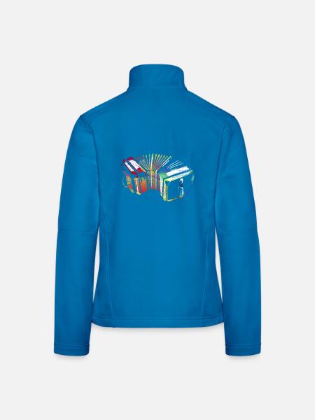 Leidenschaftlicher Bandoneon Tango - Frauen Softshelljacke - Lichtblau - Hinten