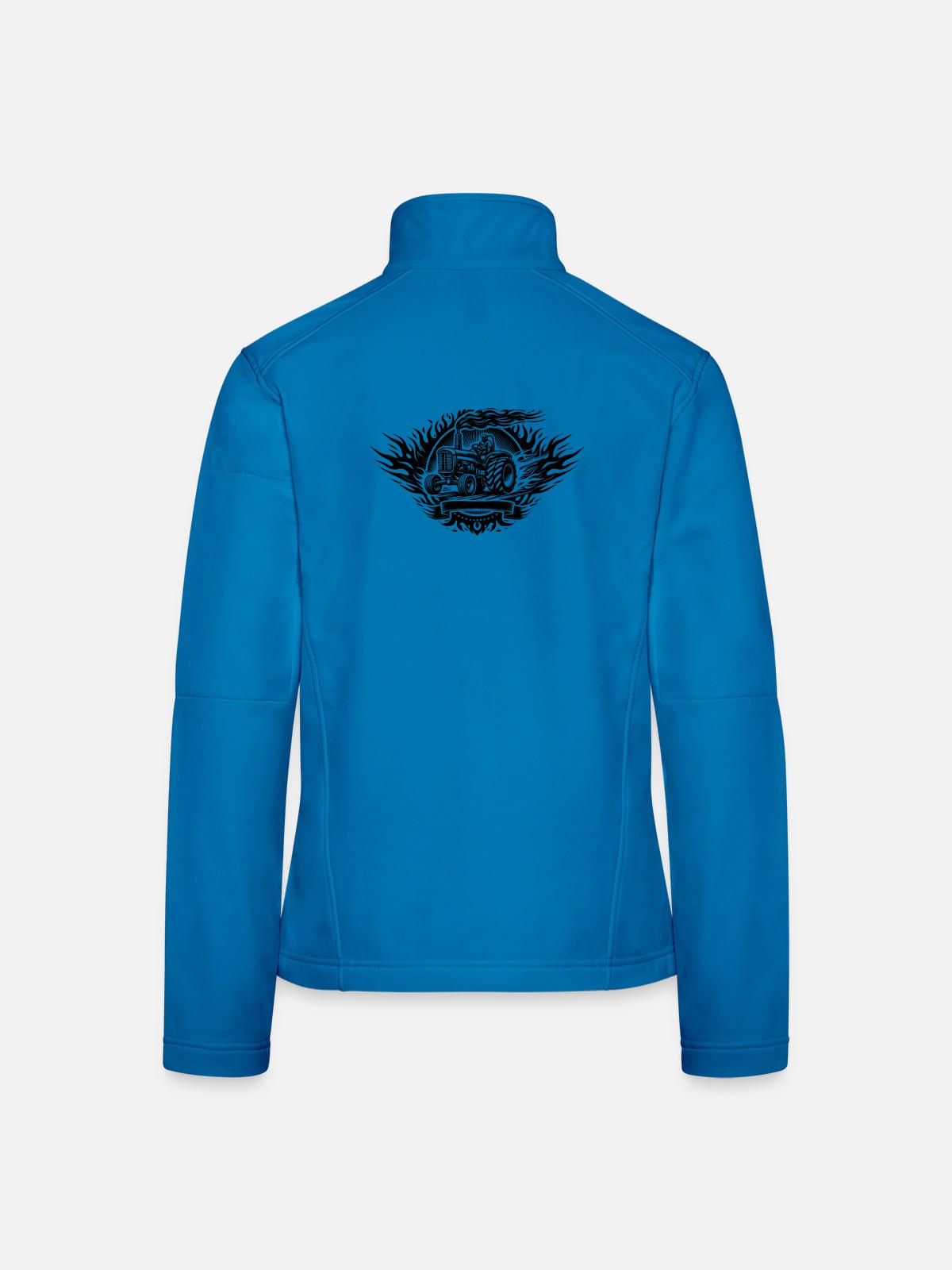Tractor Pulling Logo - Women's Softshell Jacket - light blue - Back