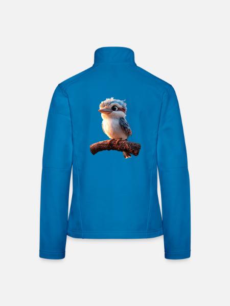 Kookaburra Jägerliest Lachender Hans Süßer Vogel - Frauen Softshelljacke - Lichtblau - Hinten
