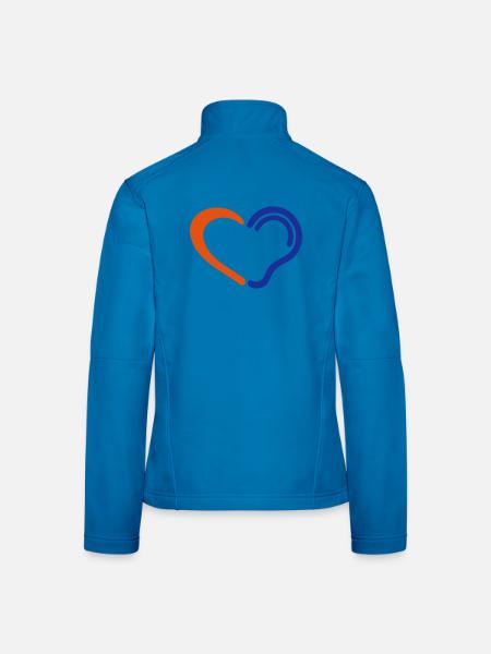 Löschen. Hörgeschädigtes, Gehörlose, eingeschränktes Hörvermögen. - Frauen Softshelljacke - Lichtblau - Hinten