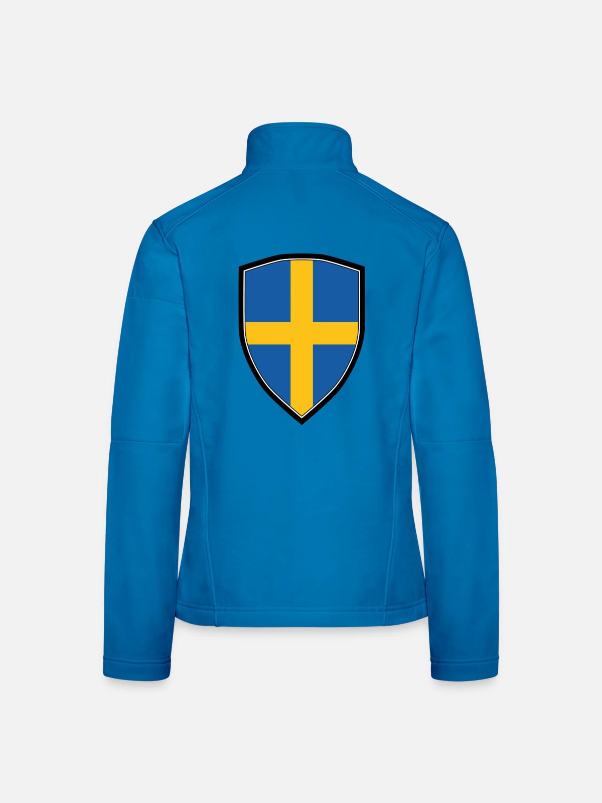 SWEDEN FLAG SHIELD - Women's Softshell Jacket - light blue - Back