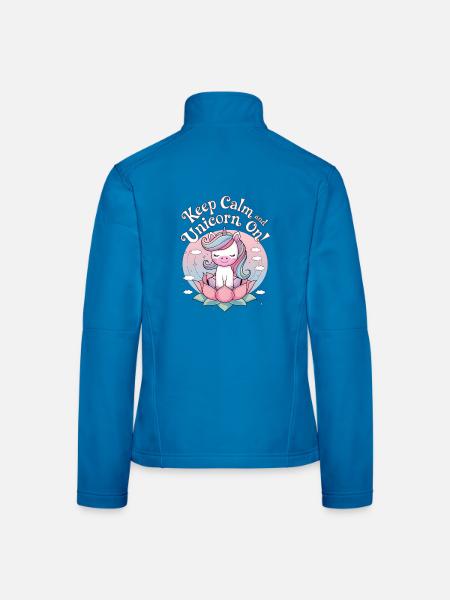 Keep Calm And Unicorn On! - Women's Softshell Jacket - light blue - Back