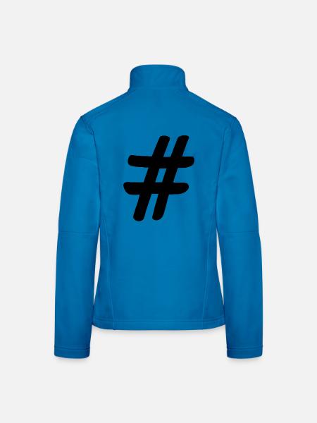# Hashtag - Frauen Softshelljacke - Lichtblau - Hinten