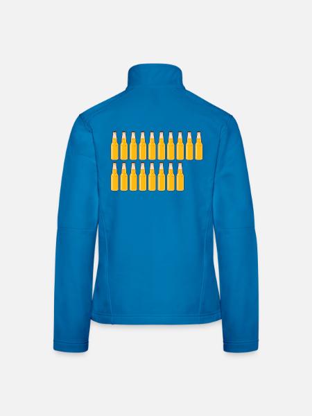 18 Beer Bottles - Beer - 18 Years - 18th Birthday - Women's Softshell Jacket - light blue - Back
