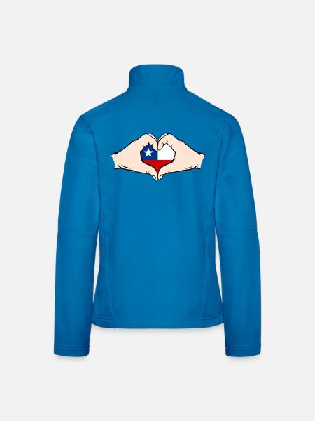 Chile Herzform mit Hände - Frauen Softshelljacke - Lichtblau - Hinten