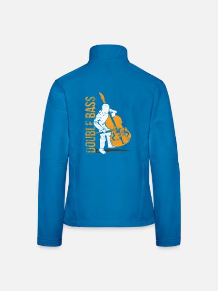 Sonorer Kontrabass Kammerorchester - Frauen Softshelljacke - Lichtblau - Hinten