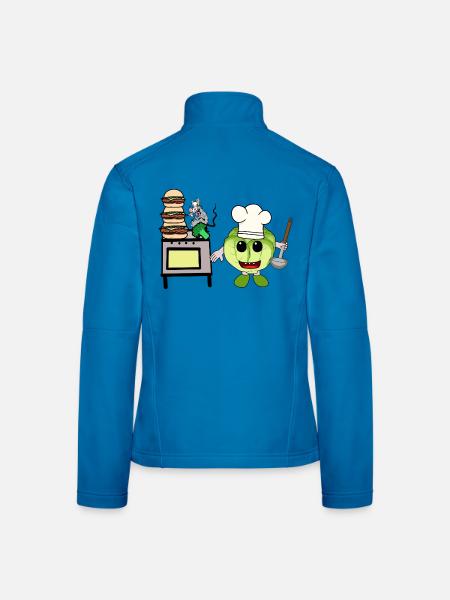 Kohl Koch Köche Köchin Kochkunst Gastgeber kochen - Frauen Softshelljacke - Lichtblau - Hinten