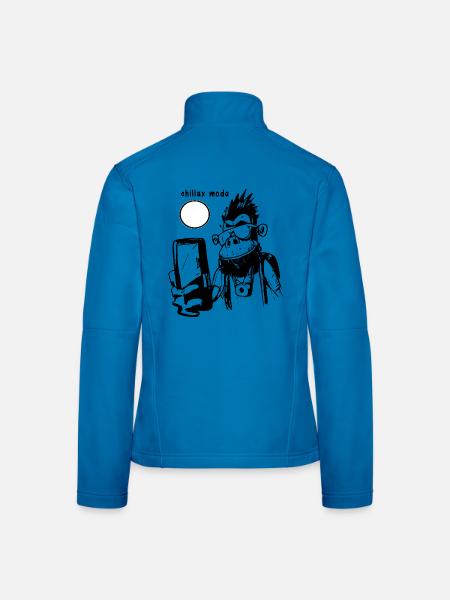 Chillax-Modus - Frauen Softshelljacke - Lichtblau - Hinten