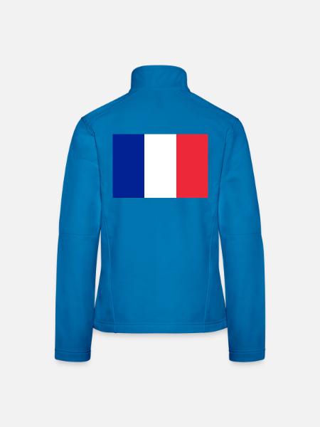 Frankreich - Frauen Softshelljacke - Lichtblau - Hinten