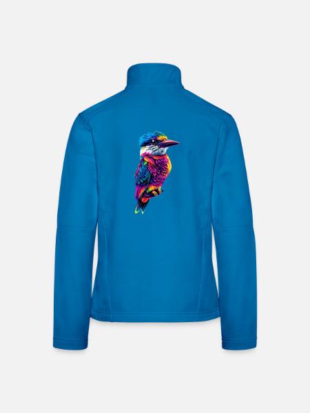 Kookaburra Jägerliest Lachender Hans Süßer Vogel - Frauen Softshelljacke - Lichtblau - Hinten
