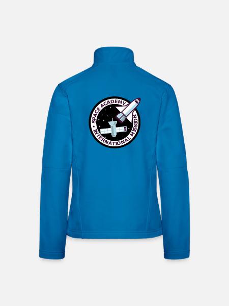 Space Academy International Vintage schwarz - Frauen Softshelljacke - Lichtblau - Hinten