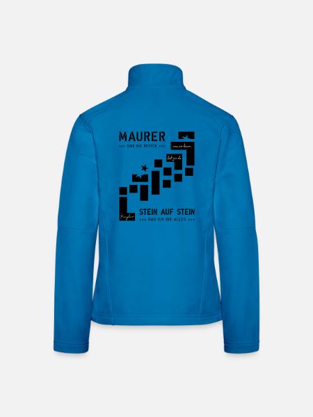 Maurer Hochbau Steinmetz - Frauen Softshelljacke - Lichtblau - Hinten