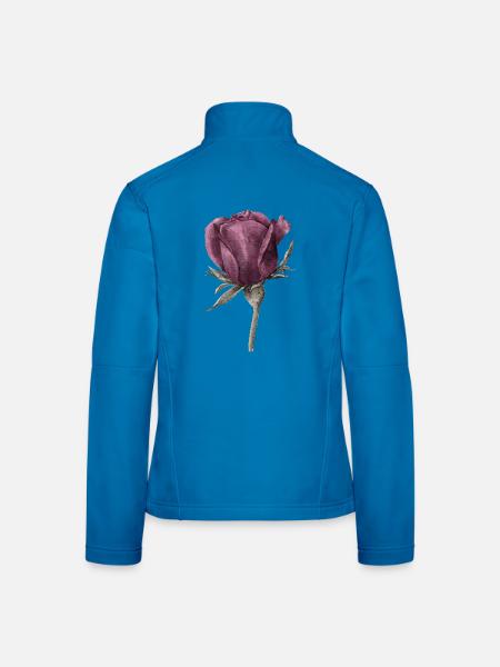 Rose Blume - Frauen Softshelljacke - Lichtblau - Hinten