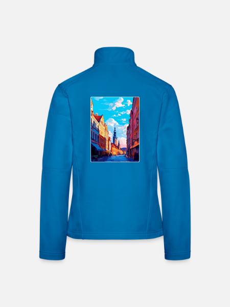 Pilsen Tschechische Republik Vintage Reiseplakat WPA Kunst - Frauen Softshelljacke - Lichtblau - Hinten