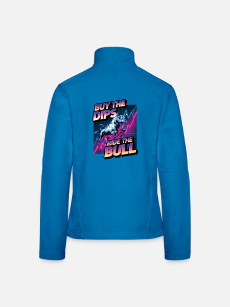 Buy The Dips Ride The Bull - Women's Softshell Jacket - light blue - Back