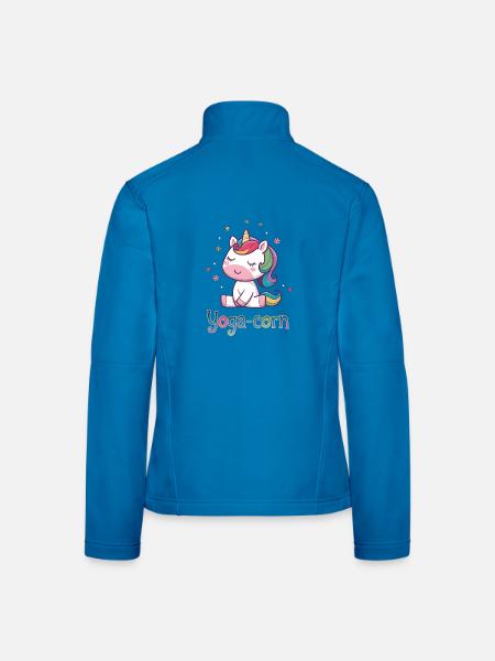 Yoga-corn - Women's Softshell Jacket - light blue - Back
