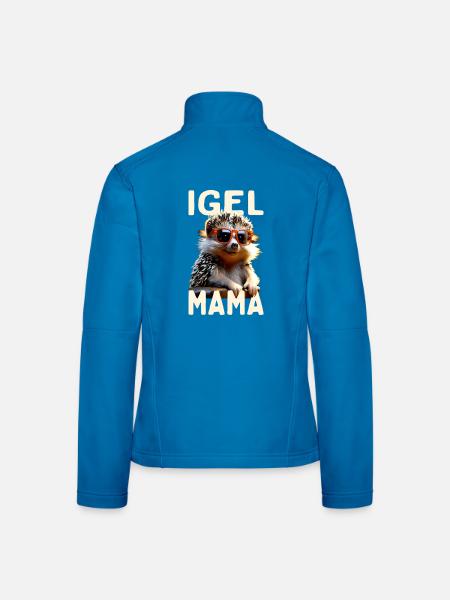 Igel Mama Mom Igelfrau Muttertag Igelmama Igel Mum - Frauen Softshelljacke - Lichtblau - Hinten