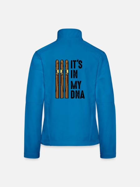 It‘s In My DNA Zigarren Rauchen Spruch Geschenk - Frauen Softshelljacke - Lichtblau - Hinten