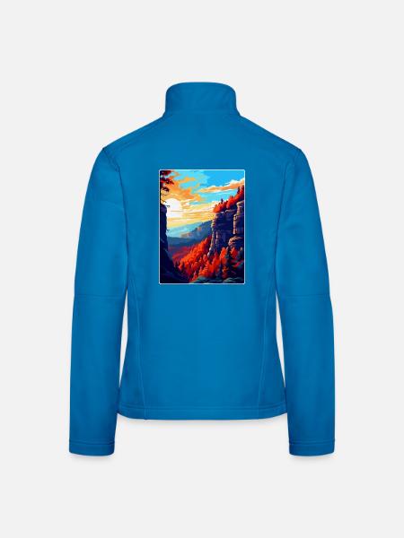 Nationalpark Böhmische Schweiz Tschechische Republik - Frauen Softshelljacke - Lichtblau - Hinten