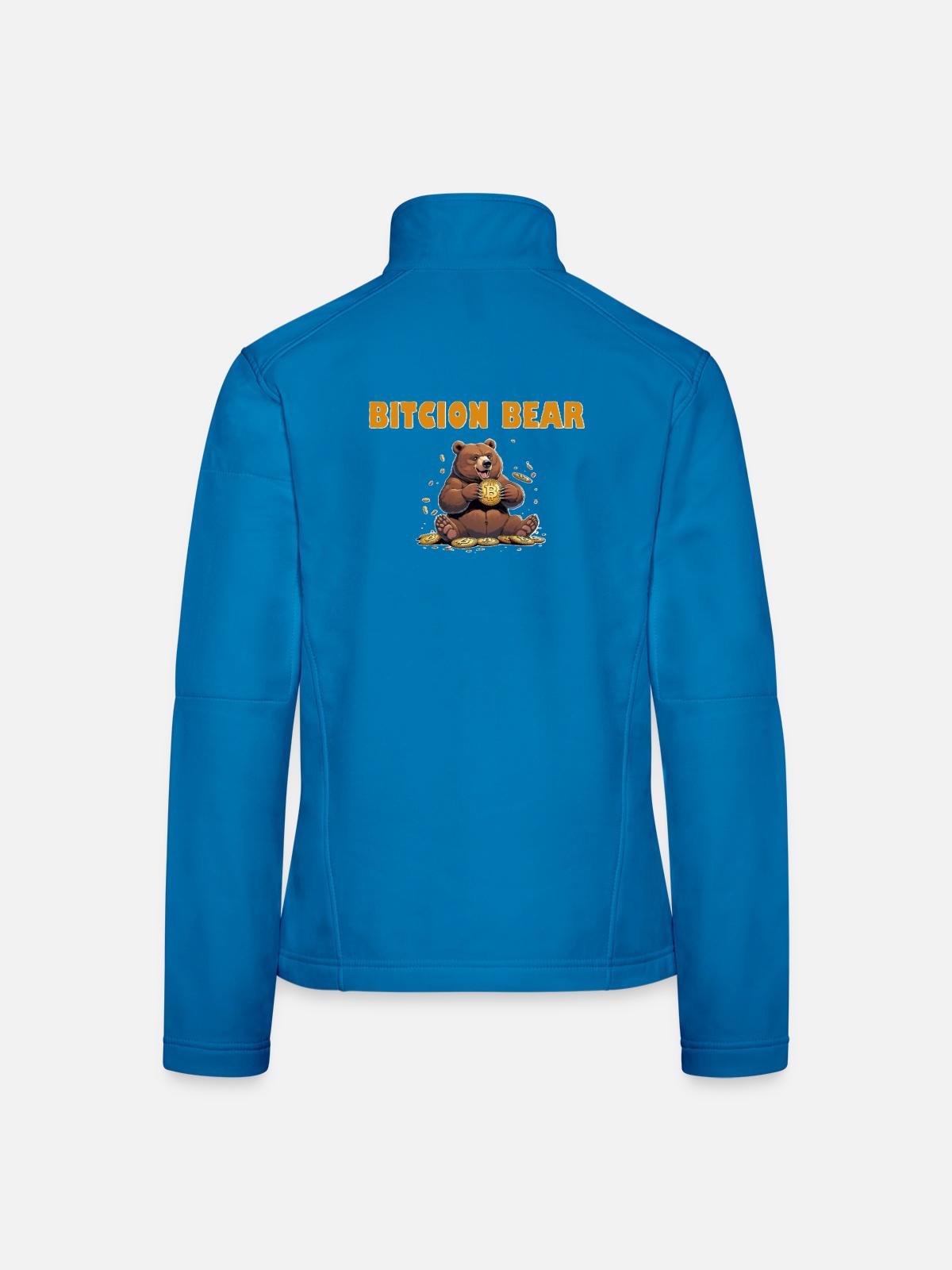 Bitcoin Bär  - Frauen Softshelljacke - Lichtblau - Hinten