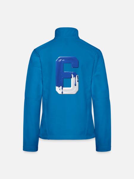 NO. 6 NUMBER 6 BLUE WHITE 6TH BIRTHDAY - Women's Softshell Jacket - light blue - Back