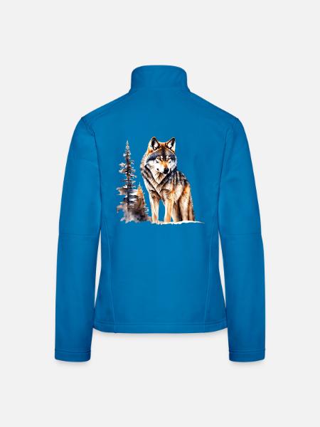 Wolf - Frauen Softshelljacke - Lichtblau