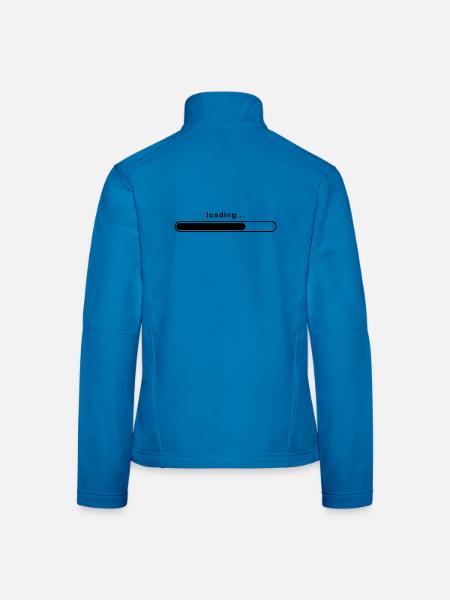 Ladesymbol - Frauen Softshelljacke - Lichtblau - Hinten