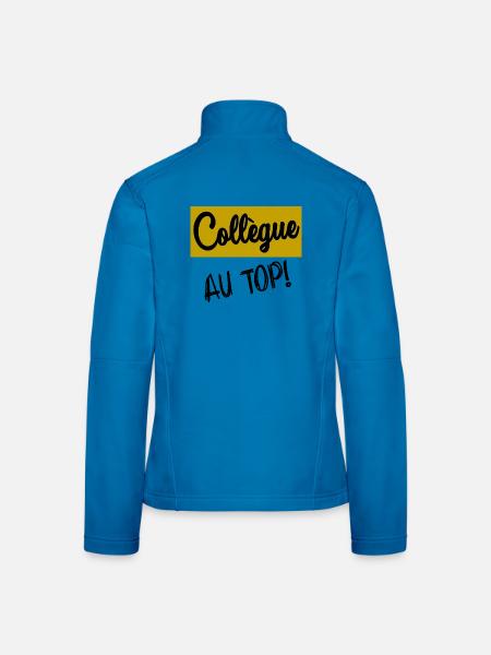 RUHESTAND. RUHESTAND. PENSIONIERT. SENIOR. OMA. OPA - Frauen Softshelljacke - Lichtblau - Hinten