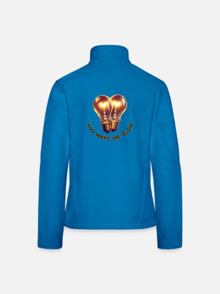 You Make Me Glow - Frauen Softshelljacke - Lichtblau - Hinten